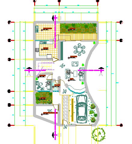 دانلود نقشه (پلان)  دو طبقه ویلا (کد2814)