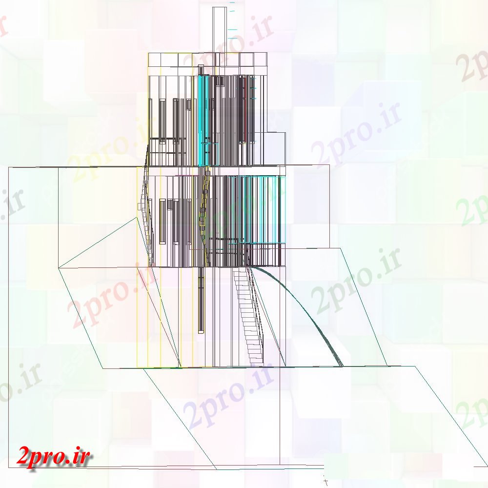 دانلود نقشه جزئیات ساخت و ساز  طراحی جزئیات ساخت و ساز دیوار واحد مقطعی  (کد100043)