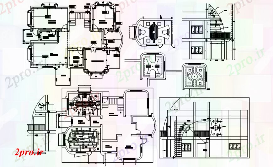دانلود نقشه اتاق نشیمن  ، حال ، پذیرایی طراحی داخلی، سقف پروژه خانه اقامت مدرن (کد100065)