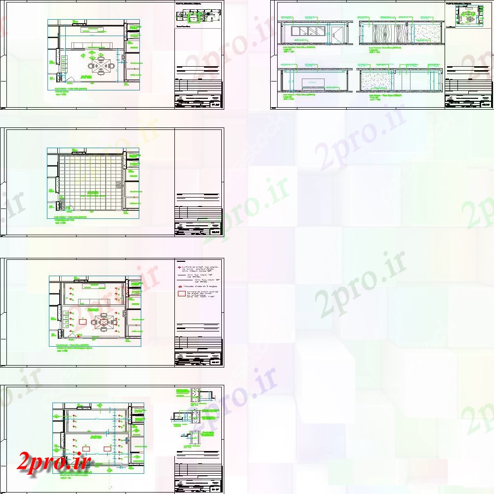 دانلود نقشه جزئیات فضای داخلی ناهار خوری اتاق ناهارخوری گرافیک و طراحی منطقه با شرح دو بعدی 14 در 16Quality2 متر (کد100105)