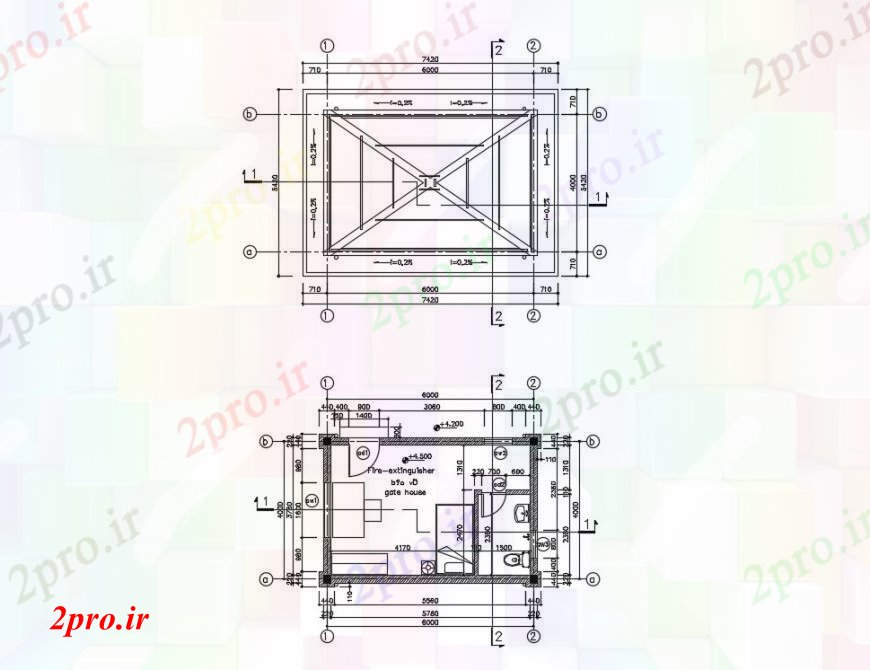 دانلود نقشه مسکونی  ، ویلایی ، آپارتمان  نقشه هایجزئیات از خانه گارد طرح (کد100123)