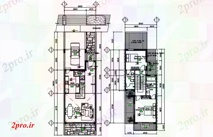 دانلود نقشه مسکونی  ، ویلایی ، آپارتمان   طراحی یک طرحی های طبقه خانه مسکونی (کد100130)