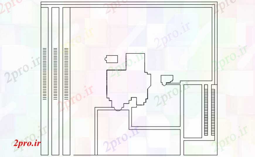 دانلود نقشه بیمارستان - درمانگاه - کلینیک از طرحی سایت از یک بیمارستان 11 در 18 متر (کد100144)