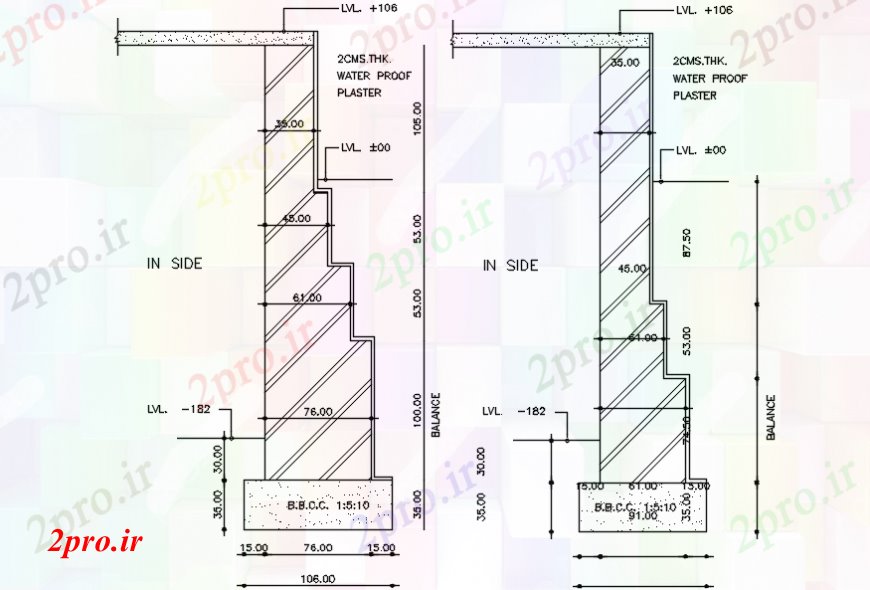 دانلود نقشه جزئیات ستون ستون پروژه ساخت و ساز  جزئیات (کد100158)