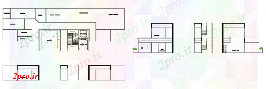 دانلود نقشه مسکونی ، ویلایی ، آپارتمان د رسم نما با دو ساختمان خودکار های 30 در 42Quality1 متر (کد100193)