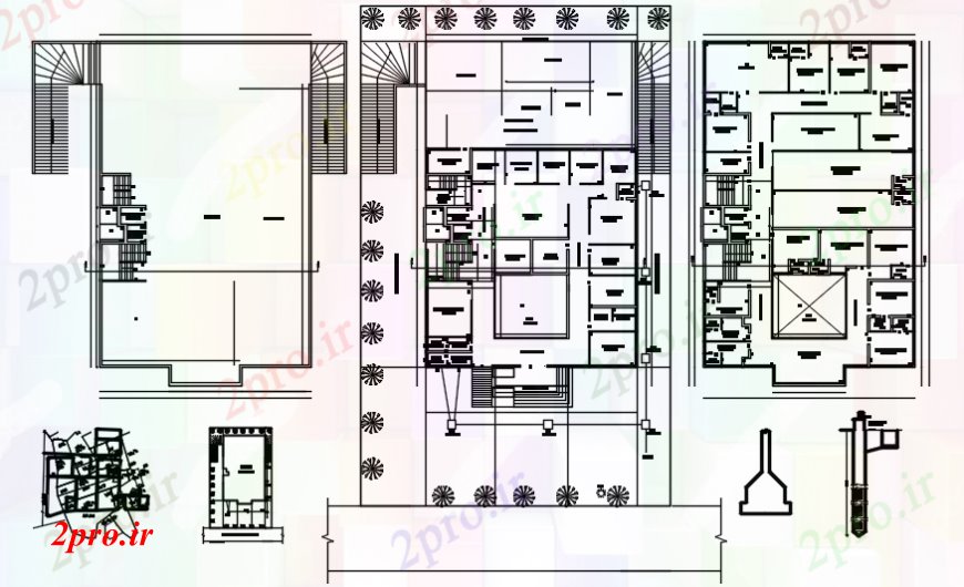 دانلود نقشه مسکونی  ، ویلایی ، آپارتمان  طرحی طبقه آپارتمان   و ساختار طراحی جزئیات  (کد100234)