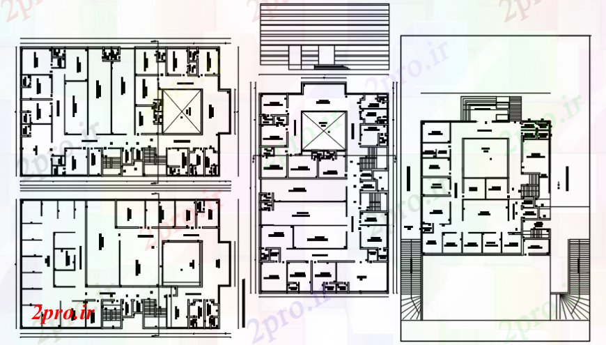 دانلود نقشه مسکونی  ، ویلایی ، آپارتمان  ساختمان محل اقامت با توزیع کف بیمارستان طرحی  (کد100248)