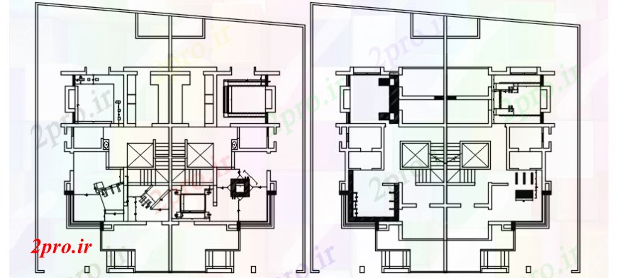 دانلود نقشه مسکونی  ، ویلایی ، آپارتمان  زمین و برنامه ریزی فریم طبقه اول ساختار طراحی جزئیات  (کد100254)