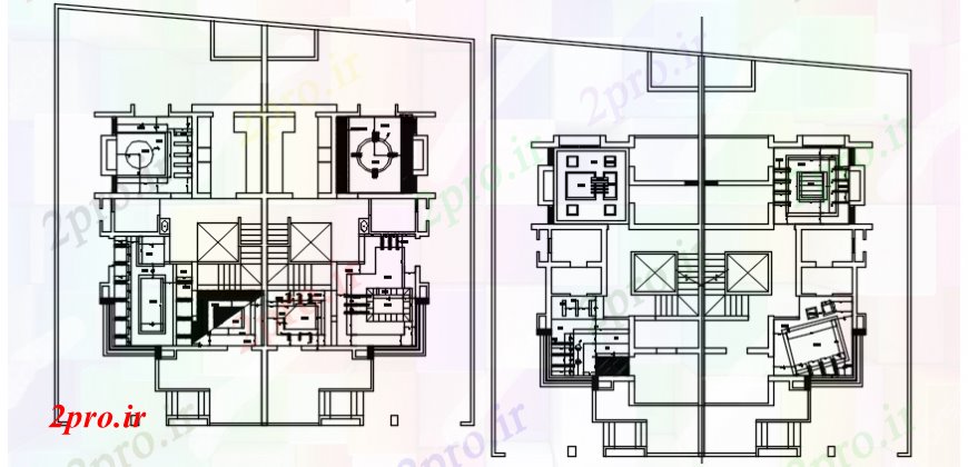 دانلود نقشه طراحی جزئیات ساختار طراحی سقف و طراحی جزئیات برای خانه طبقه  (کد100255)