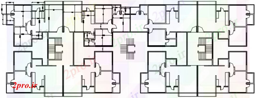 دانلود نقشه طراحی جزئیات ساختار طرحی فریم آپارتمان   طبقه و پوشش طرح (کد100277)