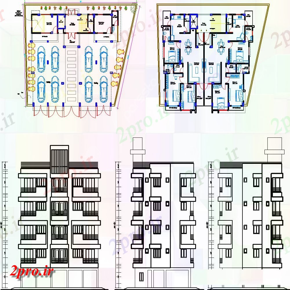 دانلود نقشه مسکونی  ، ویلایی ، آپارتمان  جانبی جزئیات طراحی نما آپارتمان   ساخت و ساز (کد100289)