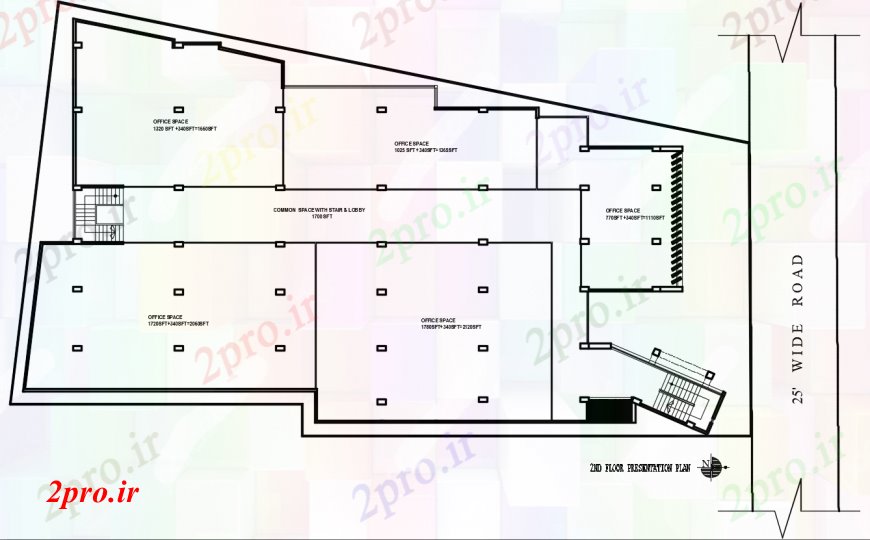 دانلود نقشه تئاتر چند منظوره - سینما - سالن کنفرانس - سالن همایشد طراحی از طبقه دوم خودرو 22 در 44 متر (کد100364)