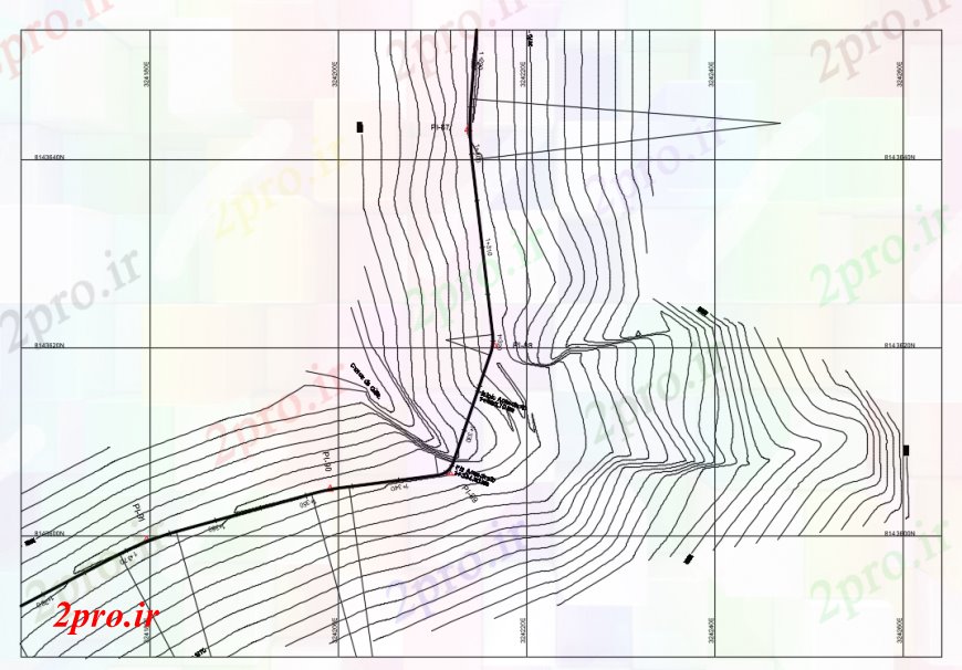 دانلود نقشه جزئیات پله و راه پله  د طراحی  از بتن Aqua مجرای   خودرو (کد100369)