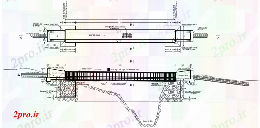 دانلود نقشه جزئیات پله و راه پله  د طراحی  مجرای   خودرو (کد100373)