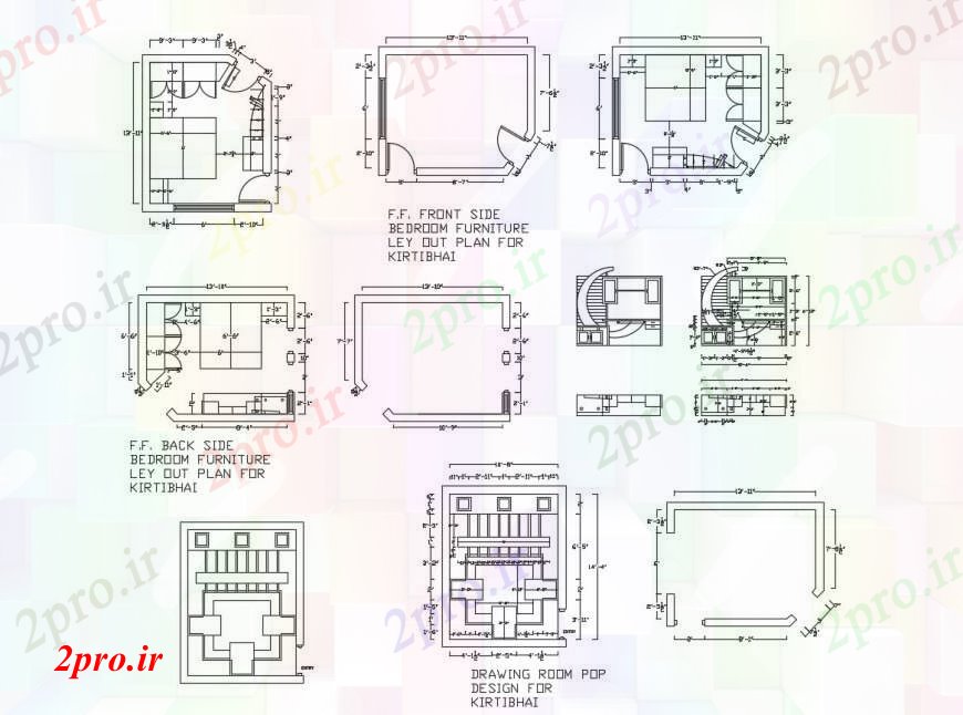 دانلود نقشه حمام مستر طراحی اتاق خواب، طرحی سقف، داخلی و مبلمان طراحی جزئیات  (کد100427)