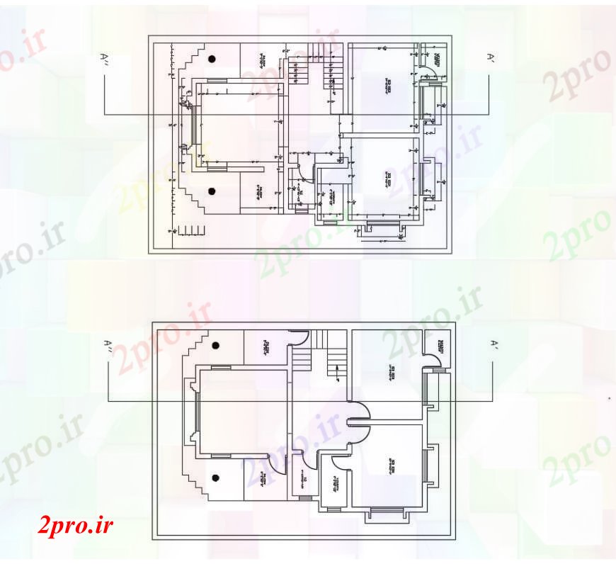 دانلود نقشه مسکونی  ، ویلایی ، آپارتمان  طراحی خانه و فریم ساختار طراحی جزئیات (کد100454)