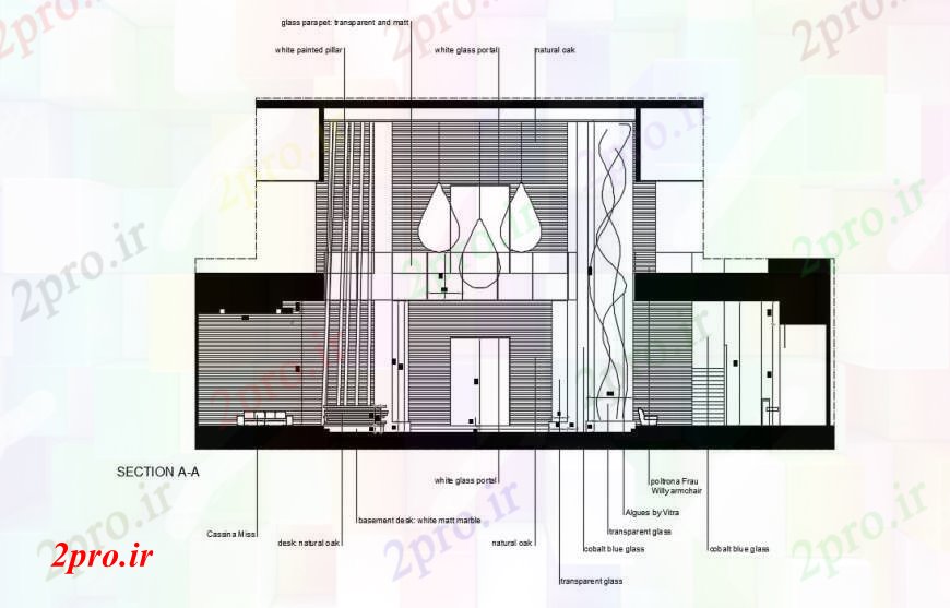 دانلود نقشه مسکونی  ، ویلایی ، آپارتمان    جزئیات مقطعی از طرحی خانه (کد100541)