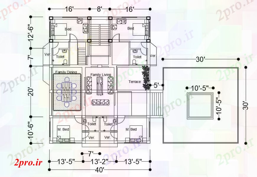 دانلود نقشه مسکونی  ، ویلایی ، آپارتمان   طراحی جزئیات آپارتمان   مسکن  دو بعدی   (کد100582)