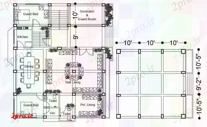 دانلود نقشه مسکونی  ، ویلایی ، آپارتمان  طرحی  آپارتمان   مسکن  جزئیات دو بعدی  (کد100584)