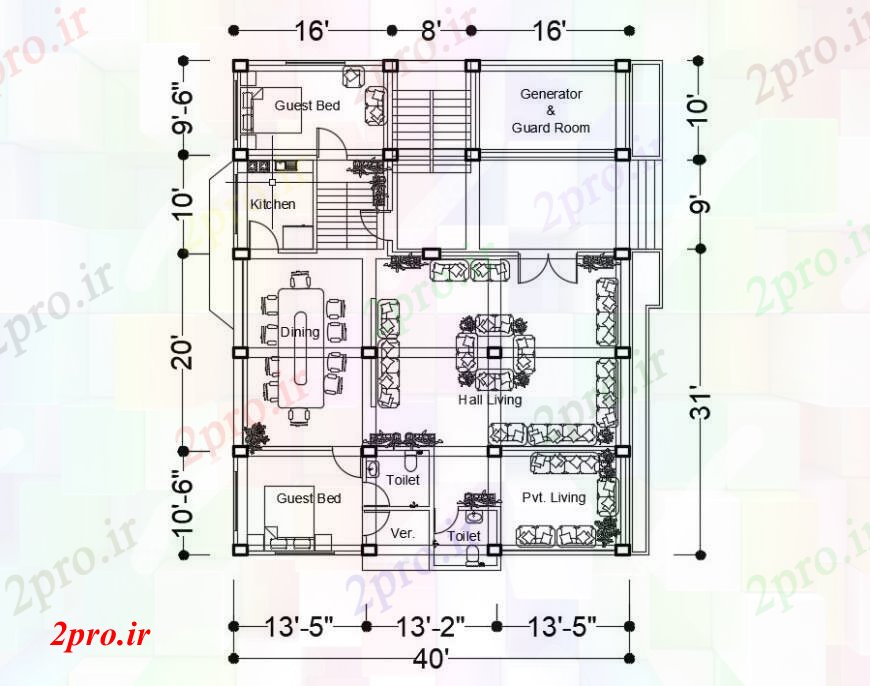 دانلود نقشه مسکونی  ، ویلایی ، آپارتمان  طراحی جزئیات مسکن ویلا  دو بعدی   (کد100586)