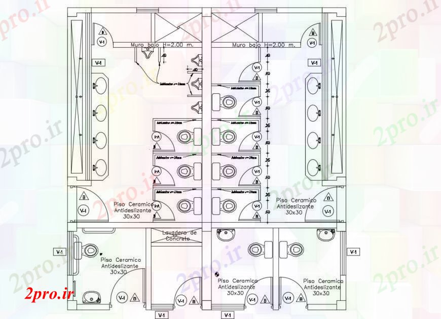 دانلود نقشه حمام مستر توالت طراحی مدرسه و نصب و راه اندازی طراحی جزئیات  (کد100595)