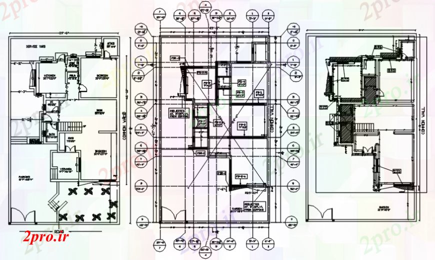 دانلود نقشه مسکونی  ، ویلایی ، آپارتمان  طراحی  دو بعدی  از جزئیات پروژه محل اقامت (کد100692)