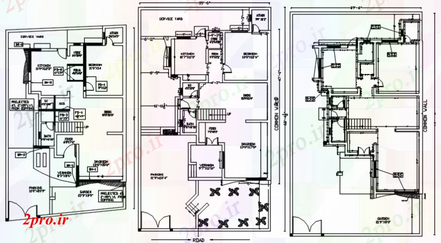 دانلود نقشه مسکونی ، ویلایی ، آپارتمان پروژه محل اقامت جزئیات 47 در 82 متر (کد100706)