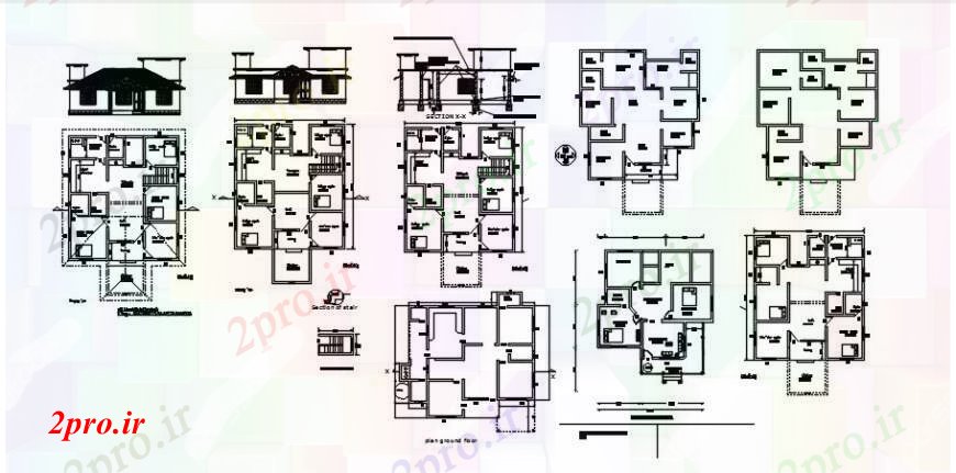 دانلود نقشه مسکونی  ، ویلایی ، آپارتمان  د  طراحی طرحی خانه و بیرونی نما   خودرو (کد100735)