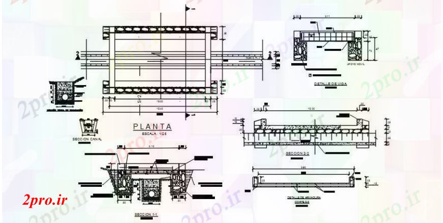 دانلود نقشه جزئیات ساخت پل  د رسم پل طرحی پانل   خودرو (کد100741)