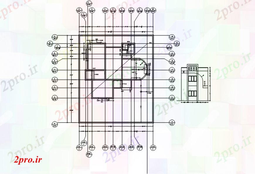 دانلود نقشه مسکونی  ، ویلایی ، آپارتمان  نمای با طراحی   (کد100749)