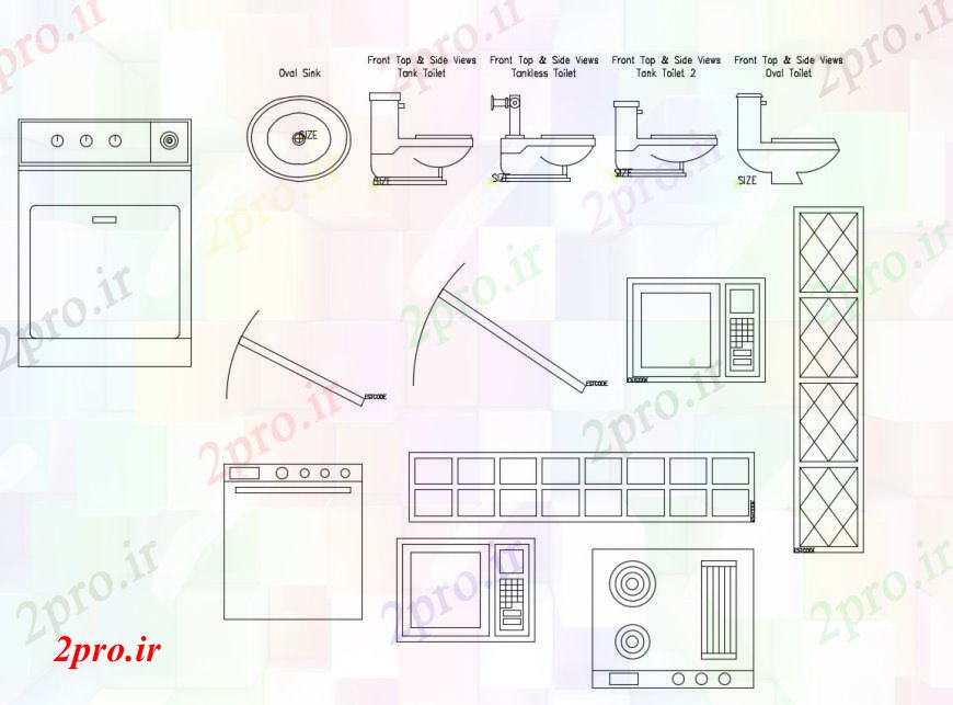 دانلود نقشه بلوک ، آرام ، نماد خانه آشپزخانه و حمام بلوک تجهیزات جزئیات (کد100887)