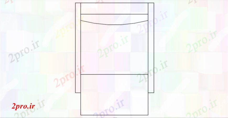 دانلود نقشه میز و صندلی  طراحی جزئیات نمای پشت صندلی شنا (کد100925)