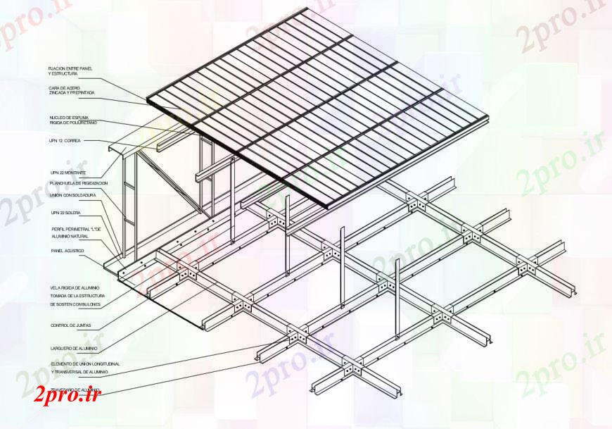 دانلود نقشه طراحی جزئیات ساختار جزئیات سیستم سقف های کاذب با  صفحه (کد100926)