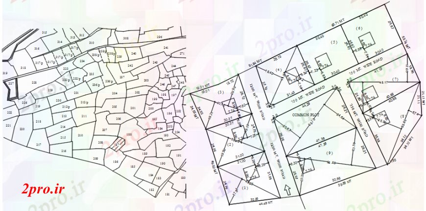 دانلود نقشه جزئیات جاده سازی جاده  جزئیات مقطعی (کد100927)