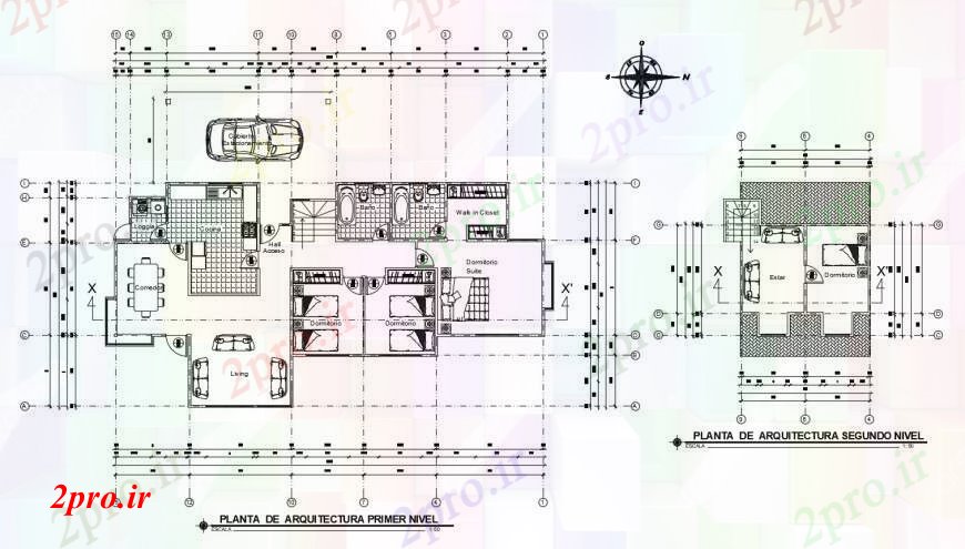 دانلود نقشه مسکونی  ، ویلایی ، آپارتمان  زمین خانه کلبه و طبقه اول طرح (کد100962)