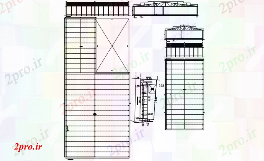 دانلود نقشه جزئیات ساخت و ساز سرخ کن بام  ساخت و ساز جزئیات (کد101008)