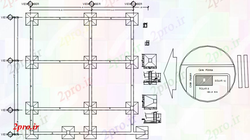 دانلود نقشه طراحی جزئیات ساختار بنیاد طرحی طبقه جزئیات ساختار تجملات ویلا  (کد101053)