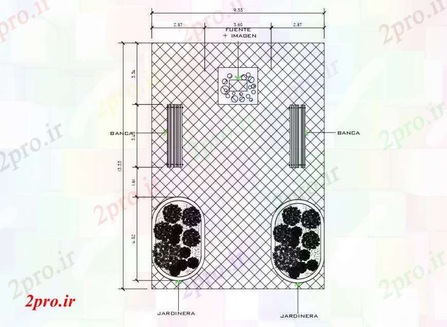 دانلود نقشه بلوک ، آرام ، نماد نقشه های طراحی مجسمه دو بعدی   (کد101147)