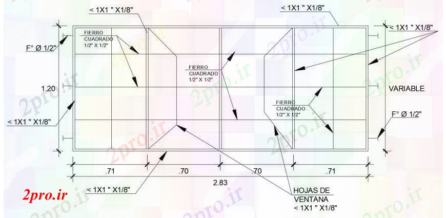 دانلود نقشه جزئیات طراحی در و پنجره  نما  از پنجره طراحی  دو بعدی   (کد101166)