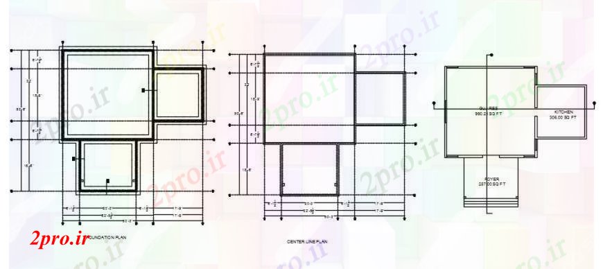 دانلود نقشه طراحی اتوکد پایه  طراحی جزئیات طرحی پایه و اساس و طرحی مرکزی ساخت (کد101191)