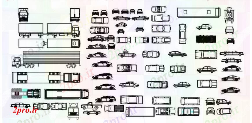 دانلود نقشه بلوک وسایل نقلیه جزئیات  طراحی های اتومبیل های لوکس طولانی (کد101231)