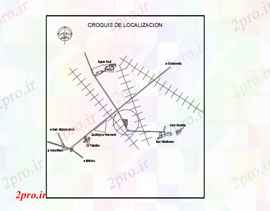 دانلود نقشه بلوک ، آرام ، نماد  د طراحی از روی نقشه جهت مسیر     (کد101244)