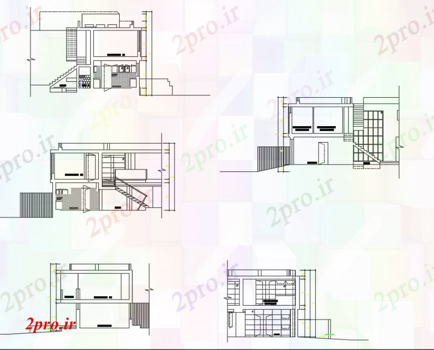 دانلود نقشه مسکونی  ، ویلایی ، آپارتمان  د طراحی  نما خانه ساخت  های  خودرو (کد101254)