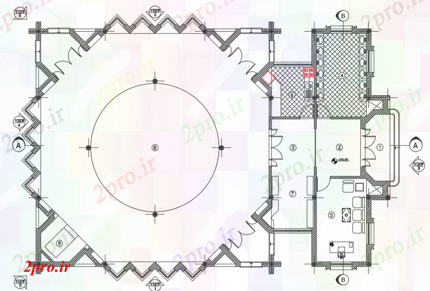 دانلود نقشه طراحی مبلمان آشپزخانه  د طراحی کف مبلمان طرحی   خودرو (کد101270)
