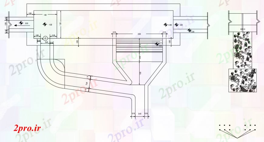 دانلود نقشه طراحی مبلمان آشپزخانه  د طراحی از آشپزخانه جزئیات     (کد101280)