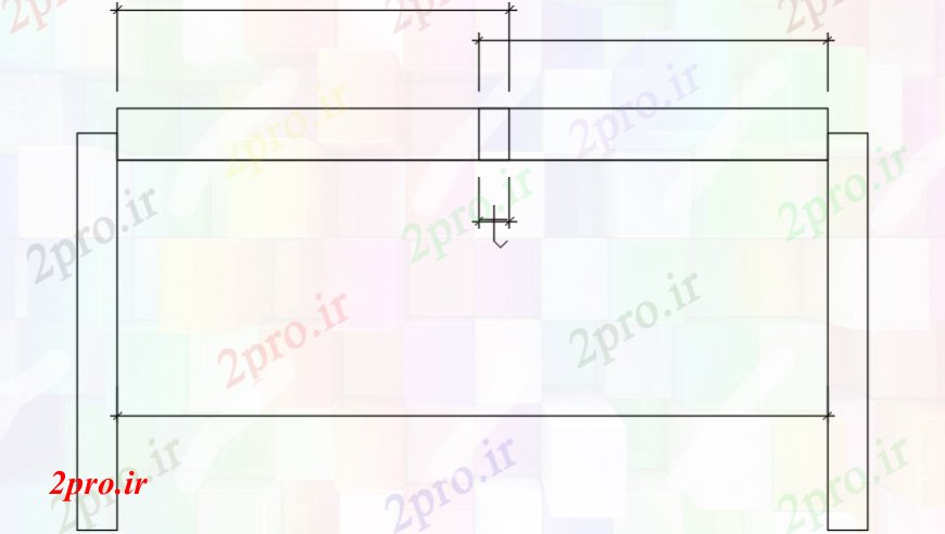 دانلود نقشه میز و صندلی میز چوبی ساده بلوک نما طراحی جزئیات (کد101426)