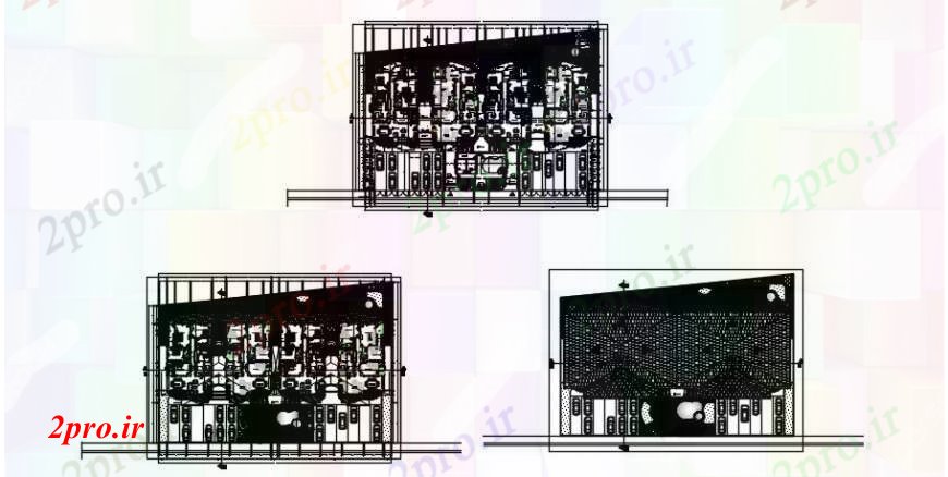 دانلود نقشه مسکونی ، ویلایی ، آپارتمان د طراحی نما 11 در 41 متر (کد101434)