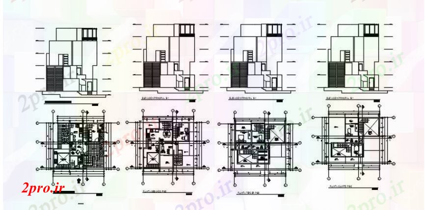 دانلود نقشه مسکونی  ، ویلایی ، آپارتمان   د طراحی از طرحی طبقه   خودرو (کد101456)