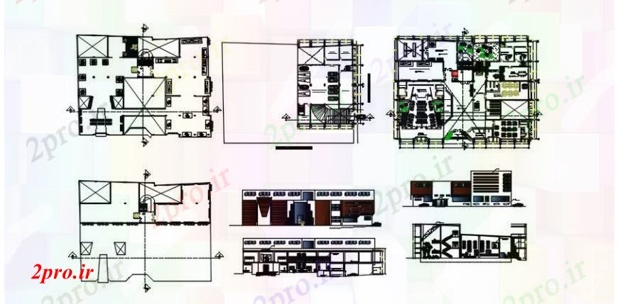 دانلود نقشه مسکونی ، ویلایی ، آپارتمان د طراحی نما 41 در 53 متر (کد101481)