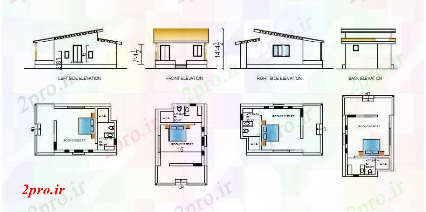 دانلود نقشه مسکونی  ، ویلایی ، آپارتمان    جزئیات طراحی از خانه طرحی  به  (کد101489)